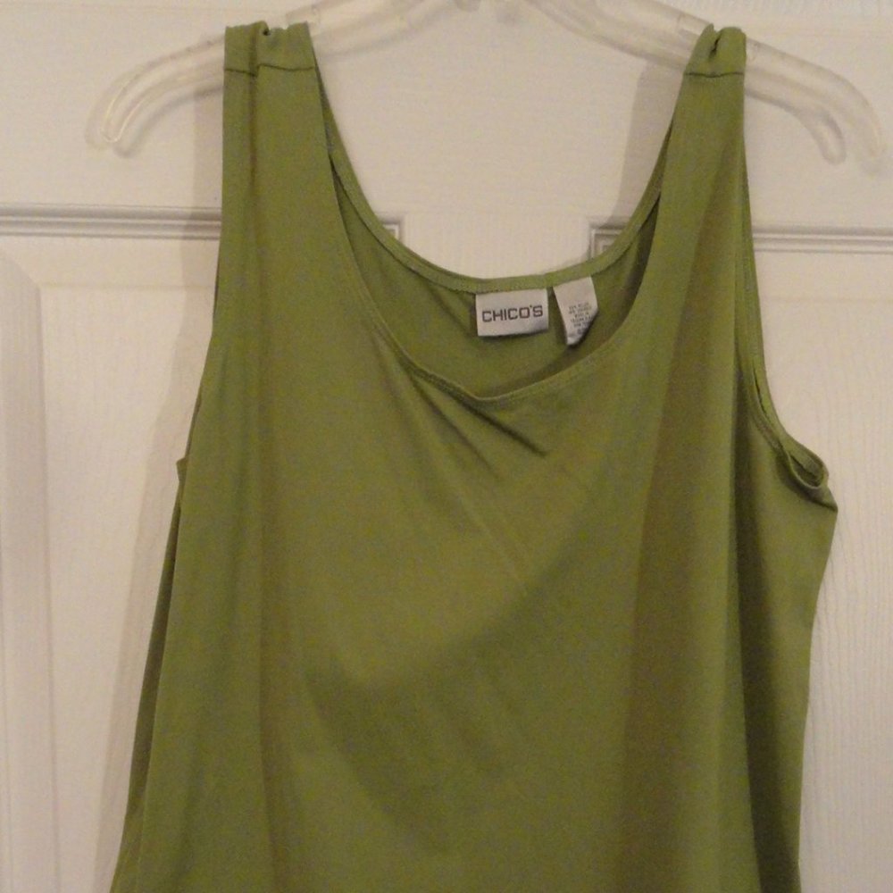 Chicos size 3 tank top lime green